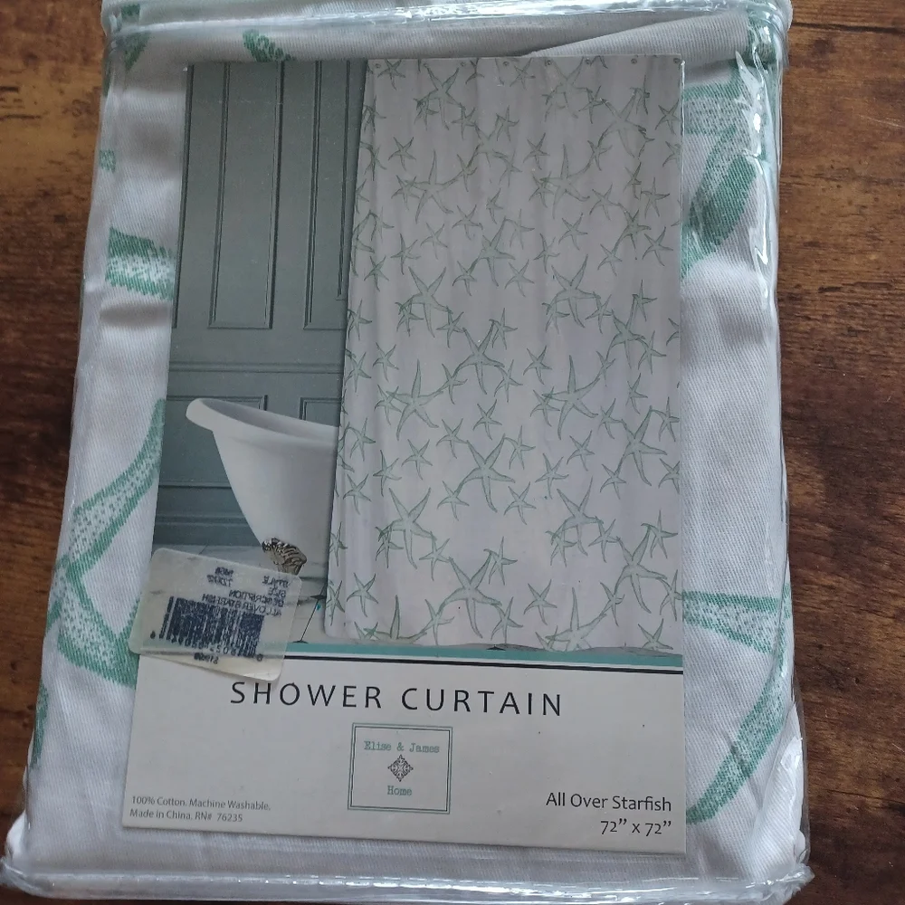 Elise & James Home Shower starfish Curtain